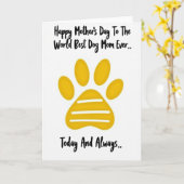 Carte Meilleure Maman de Chien (Fleur jaune)