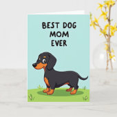 Carte Meilleure Maman de Chien Art Card (Fleur jaune)