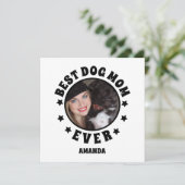 Carte Meilleure maman de chien personnalisée avec photo  (Debout devant)