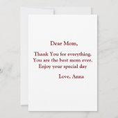 Carte Meilleure Maman De Tous Les Temps Fleurale Groovy  (Dos)