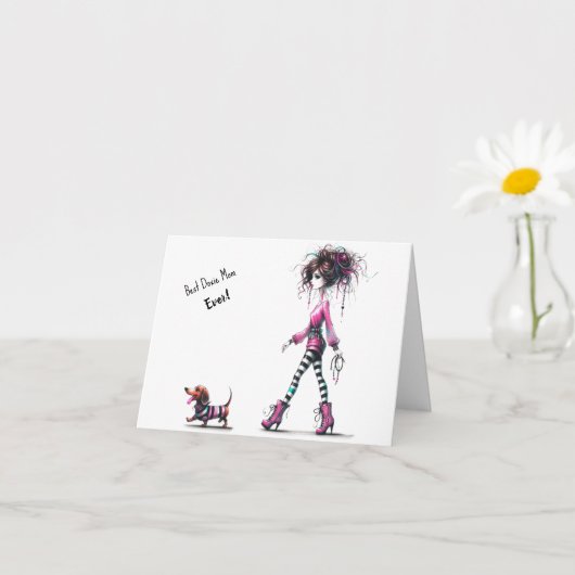 Carte Meilleure maman Doxie Fête des mères (Petite plante)