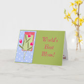 Carte Meilleure maman du monde ! (Fleur jaune)