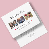 Carte Meilleure Maman du Monde 3 Collage Photo Lettre Hi