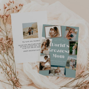 Carte Meilleure Maman du Monde 7 Photo Fête des Mères