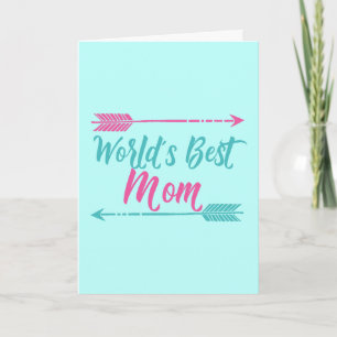Carte Meilleure maman du monde Belle fête des mères rose