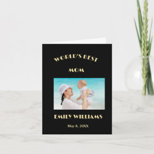 Carte Meilleure Maman du Monde Photo Personnalisée pour 