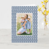 Carte Meilleure Maman Ever Photo Bleue Fête des Mères (Fleur jaune)