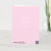 Carte Meilleure maman, Fête des mères, Mère minimaliste  (Dos)