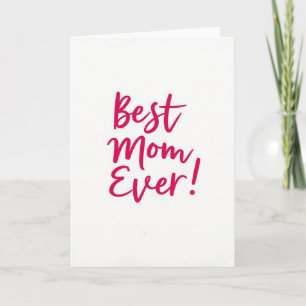 Carte Meilleure Maman Fuchsia Script