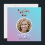 Carte Meilleure maman jamais<br><div class="desc">Un cadeau magnifique,  élégant et moderne pour souhaiter à votre mère un joyeux anniversaire ou la fête des mères. Personnalisez-le avec votre nom et une photo.</div>