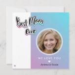 Carte Meilleure maman jamais<br><div class="desc">Un cadeau magnifique,  élégant et moderne pour souhaiter à votre mère un joyeux anniversaire ou la fête des mères. Personnalisez-le avec votre nom et une photo.</div>