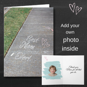 Carte Meilleure Maman Jamais Art à la Craie Photo de la