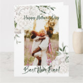 Carte Meilleure maman Jamais Blanc Photo de la Fête des  (Devant)