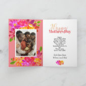 Carte Meilleure maman jamais brillant Aquarelle Florales (Intérieur)