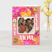 Carte Meilleure maman jamais brillant Aquarelle Florales (Fleur jaune)