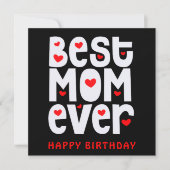 Carte Meilleure Maman Jamais Coeur Joyeux Anniversaire N (Devant)