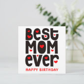 Carte Meilleure Maman Jamais Coeur Joyeux Anniversaire R (Debout devant)