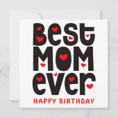 Carte Meilleure Maman Jamais Coeur Joyeux Anniversaire R (Devant)