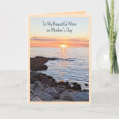 Carte Meilleure maman jamais du lever au coucher du sole (Devant)