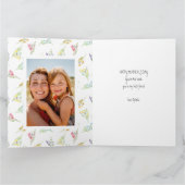 Carte Meilleure Maman Jamais Fleur sauvage Coeur Formé P (Intérieur)