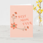 Carte Meilleure maman jamais- Meilleure maman au monde (Fleur jaune)