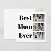 Carte Meilleure Maman Jamais Mère's Day 3 Photo Collage  (Devant / Derrière)