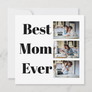 Carte Meilleure Maman Jamais Mère's Day 3 Photo Collage