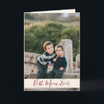 Carte Meilleure maman jamais photo<br><div class="desc">A lovely greeting card for Mother's Day, the easy to use templates makes customization fun and easy. The front of the card feobjets a photo template for inserting your family picture. There is a light peach colored rectangle with "Best. Maman. Ever." Le texte de burgundy est rédigé par The inside...</div>