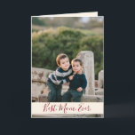 Carte Meilleure maman jamais photo<br><div class="desc">A lovely greeting card for Mother's Day, the easy to use templates makes customization fun and easy. The front of the card feobjets a photo template for inserting your family picture. There is a light peach colored rectangle with "Best. Maman. Ever." Le texte de burgundy est rédigé par The inside...</div>