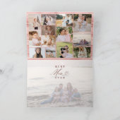 Carte Meilleure maman Jamais Photo Collage Pink Woodgrai (Intérieur)