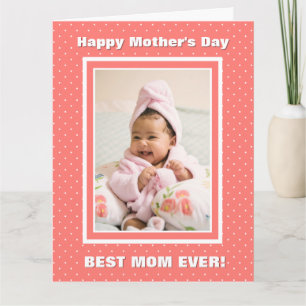 Carte Meilleure Maman Jamais Polka Dot Fête des mères