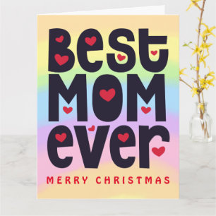Carte Meilleure maman jamais Rainbow Joyeux Noël