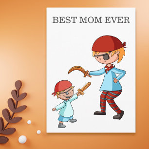 Carte Meilleure maman Jouer Pirates Personnalisé