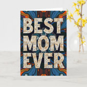 Carte Meilleure Maman Kaleidoscope (Fleur jaune)
