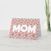 Carte Meilleure Maman Motif Floral Fête des Mères (Devant)
