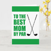 Carte Meilleure Maman Par Par Golf Anniversaire (Fleur jaune)