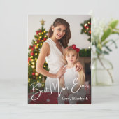 Carte Meilleure Maman Personnalisée avec Photo (Debout devant)