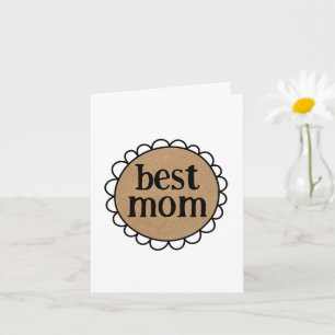Carte Meilleure MAMAN personnalisée Fête des Mères Bordu