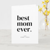 Carte Meilleure Maman Personnalisée Moderne (Fleur jaune)