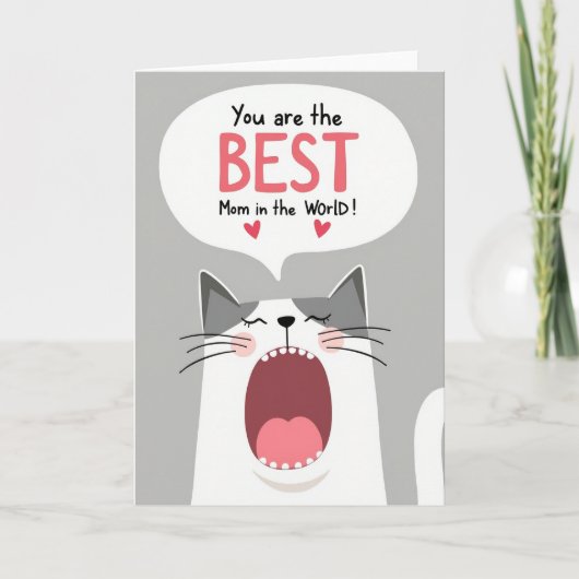 Carte Meilleure Maman Rayée (Devant)