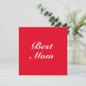 Carte Meilleure maman rouge classique script élégant car (Debout devant)