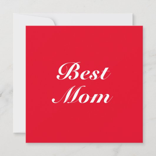 Carte Meilleure maman rouge classique script élégant car (Devant)