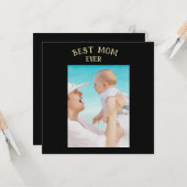 Carte Meilleure maman toujours la fête des mères photo P (Devant/Arrière en situation)