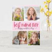 Carte Meilleure Mémé Photo Fête des Mères (Fleur jaune)