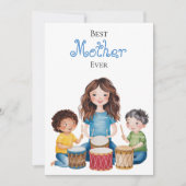 Carte Meilleure Mère Ayant Jamais Existé Musique Art Enf (Devant)