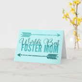 Carte Meilleure mère d'accueil du monde Mère adorable Fê (Fleur jaune)