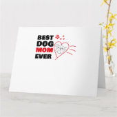 Carte Meilleure mère de chien (Fleur jaune)