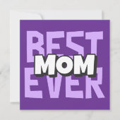 Carte Meilleure Mère du Monde – Vœu de Fête des Mè (Devant)