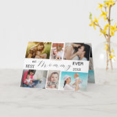 Carte Meilleure mère jamais | Collage photo de la fête d (Fleur jaune)