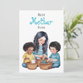 Carte Meilleure mère jamais Conception de moment de liai (Debout devant)
